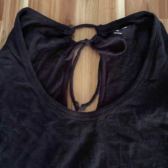 Old Navy Black Tank w/ Cute Tie Back XXL - Picture 2 of 5